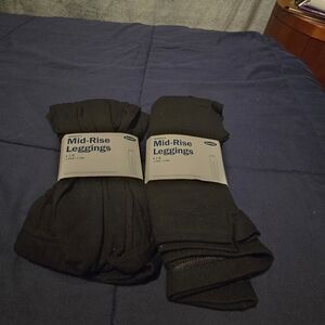 Old Navy Black Mid-Rise Leggings Bundle
